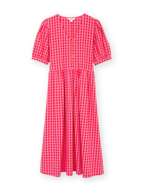 Worgret Seersucker Dress Gingham | Kite Clothing