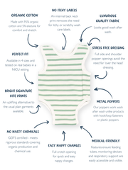 My First Vest Sage Stripe