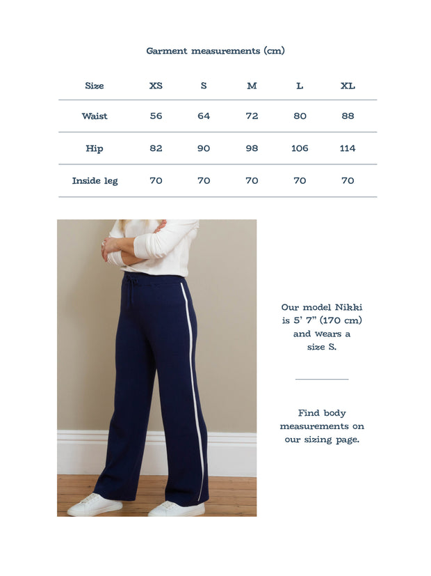 Wynford wide leg knit trousers