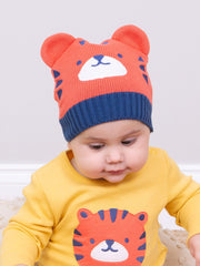 Top tiger knit hat