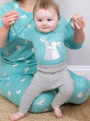 Cable knit leggings