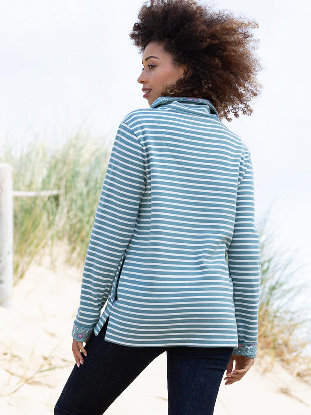 Weymouth button neck sweatshirt