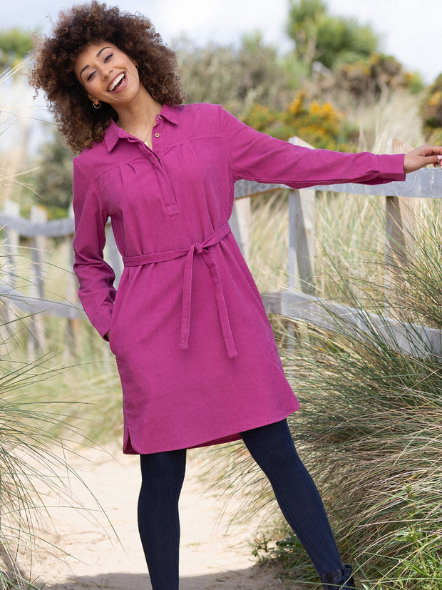 Mapperton cord dress berry