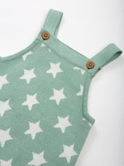 Star knit dungarees