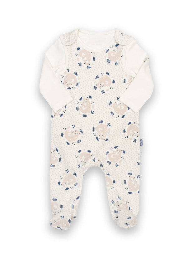 Snuggle bear dungaree set