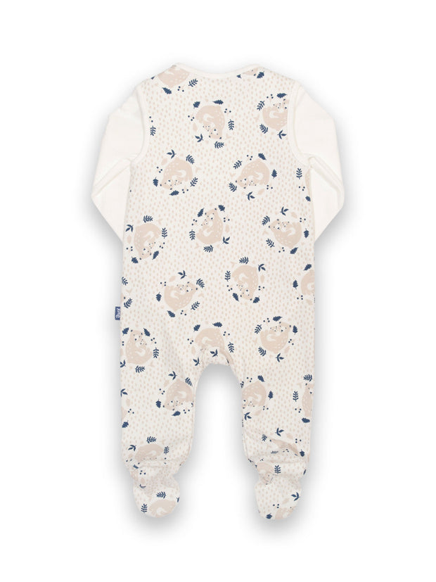 Snuggle bear dungaree set