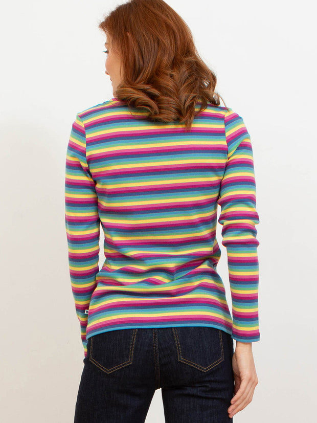 Swanmore V-neck jersey top rainbow