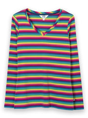 Swanmore V-neck jersey top rainbow