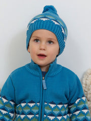 Hygge cosy hat blue