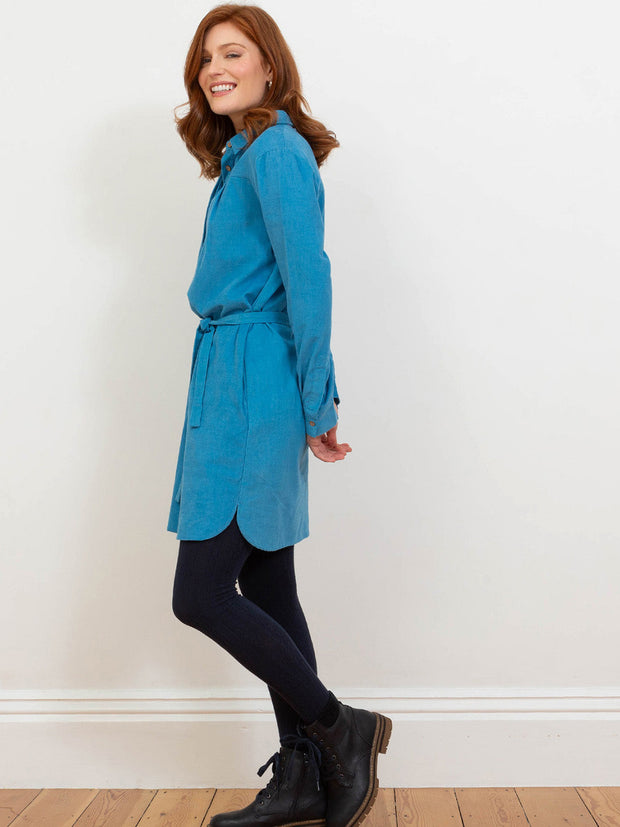 Mapperton cord dress French blue