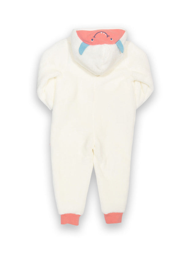 Huggle bub fleece onesie cream