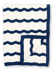 Heirloom knit blanket navy