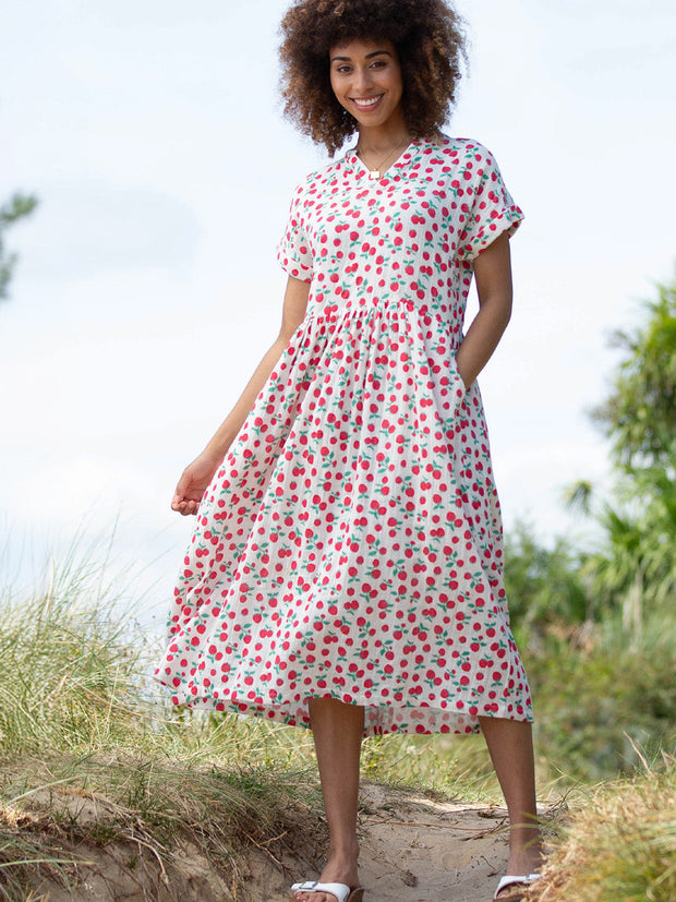 Everley muslin dress raspberry