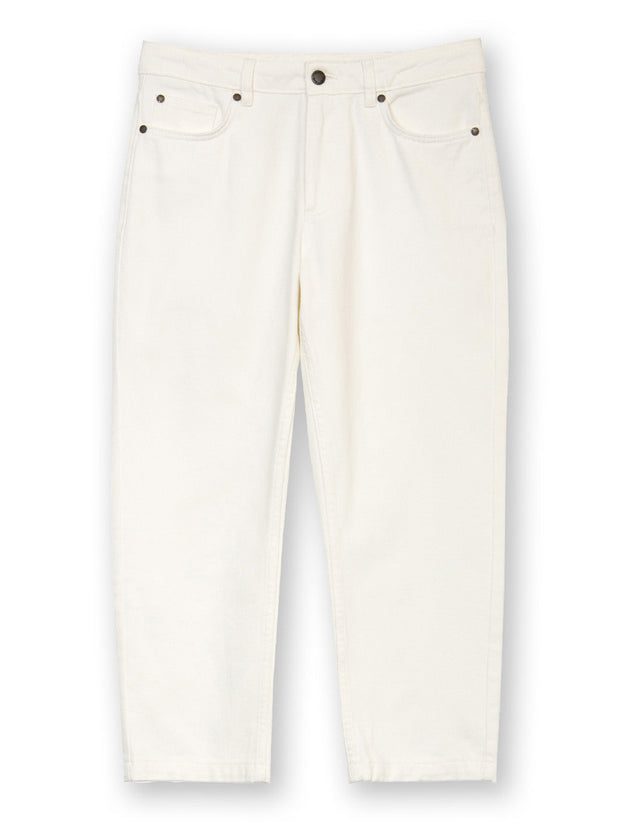 Newton cropped straight leg jeans ivory