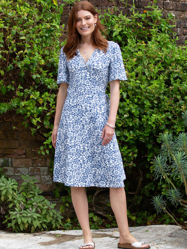 Highcliffe Jersey Wrap Dress Full Bloom | Kite Clothing Highcliffe Jersey Wrap Dress Full Bloom | Kite Clothing