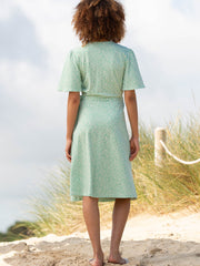 Highcliffe jersey wrap dress dinky ditsy