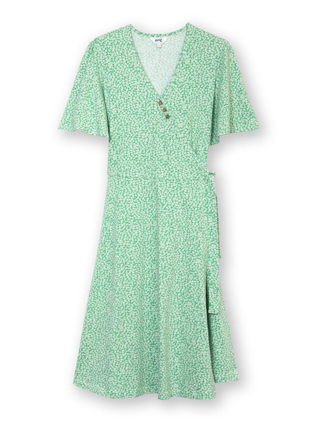 Highcliffe jersey wrap dress dinky ditsy