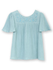 Netherhay muslin blouse soft aloe