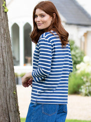 Bingham 3/4 sleeve jersey top navy stripe