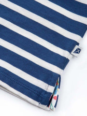 Bingham 3/4 sleeve jersey top navy stripe