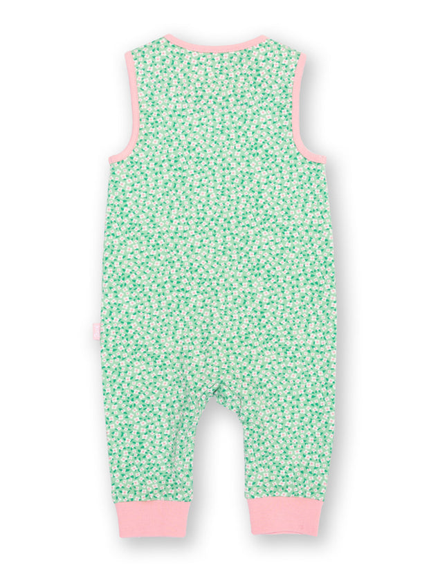 Dinky ditsy dungarees mint