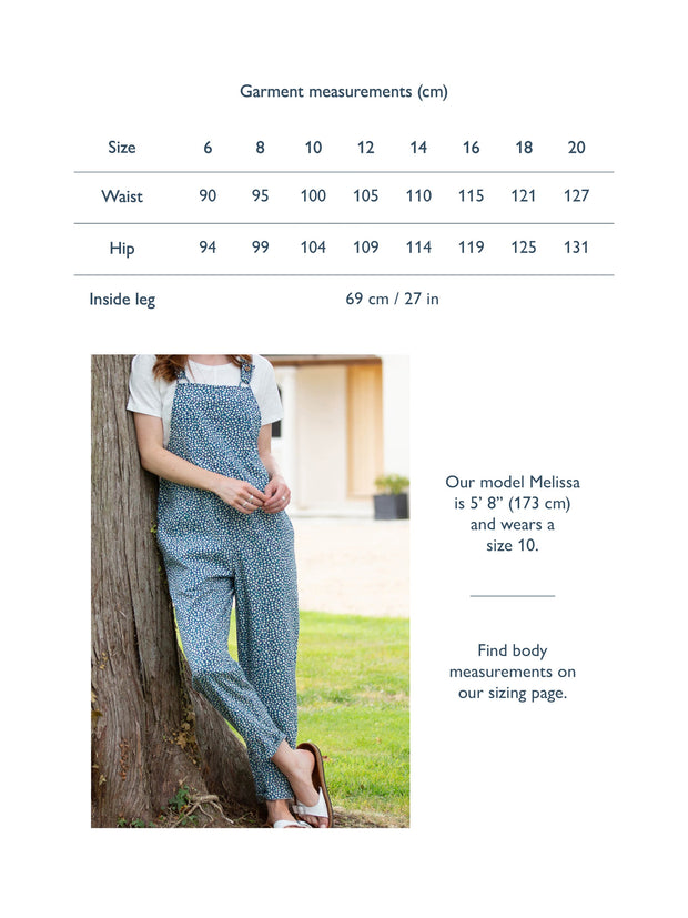 Rempstone twill dungarees dinky ditsy