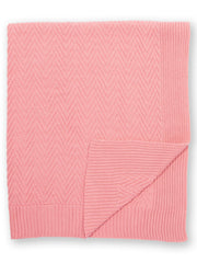 Heirloom knit blanket dusky pink