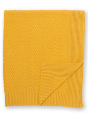 Heirloom knit blanket ochre