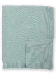 Heirloom knit blanket soft thyme
