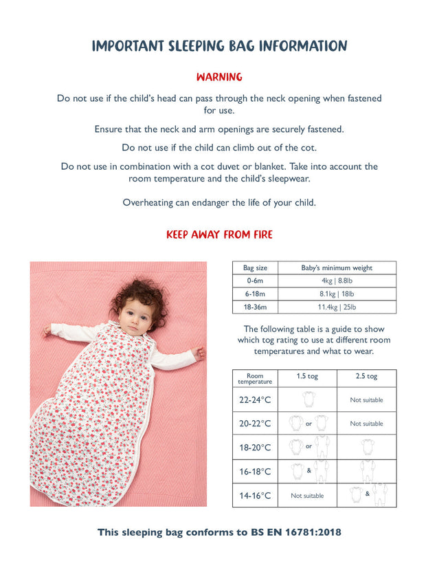 Rosey posey sleep bag