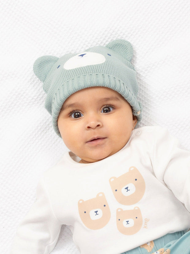 Baby bear knit hat