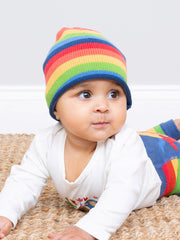 Rainbow knit hat