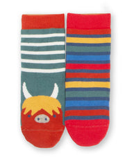 Lunar ox grippy socks
