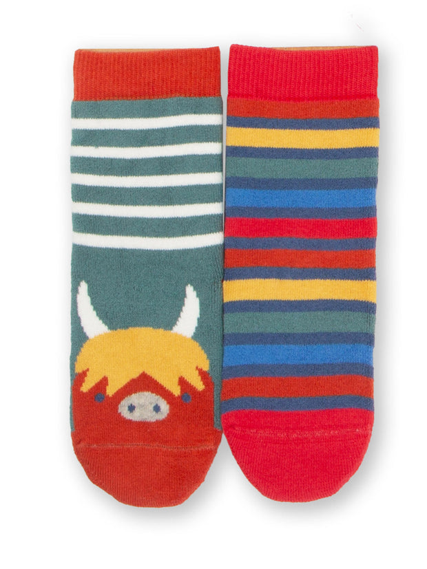Lunar ox grippy socks