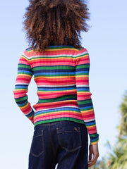 Trigon V-neck knit top