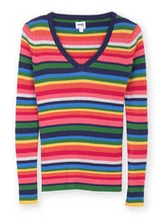 Trigon V-neck knit top