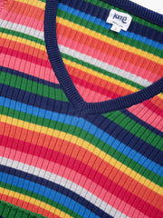 Trigon V-neck knit top
