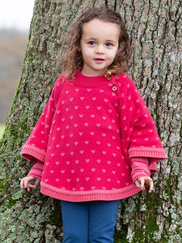 Rosey heart poncho