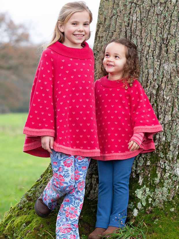 Rosey heart poncho