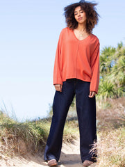 Loscombe knit jumper burnt orange