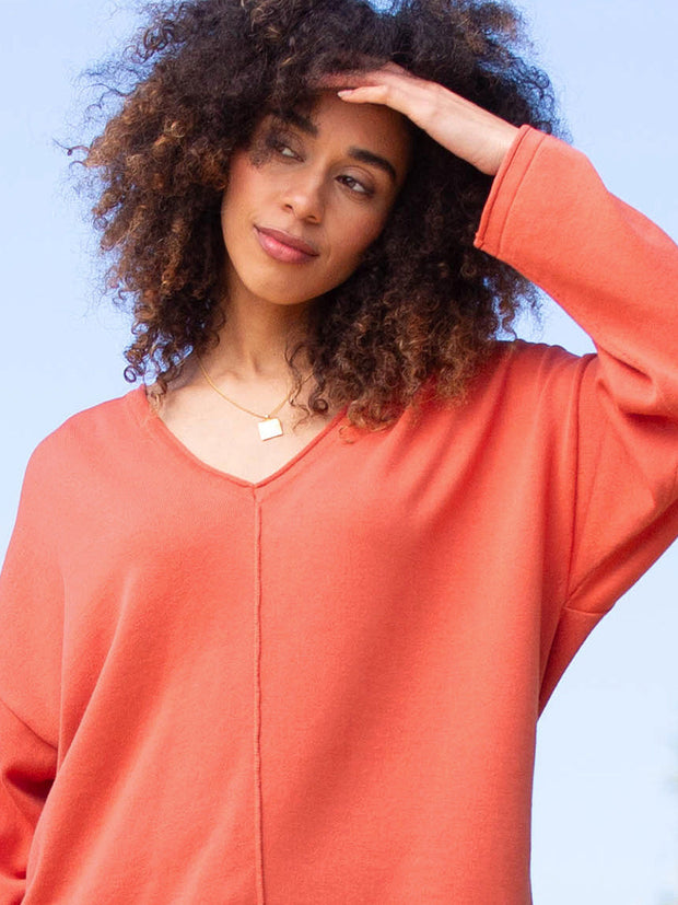 Loscombe knit jumper burnt orange
