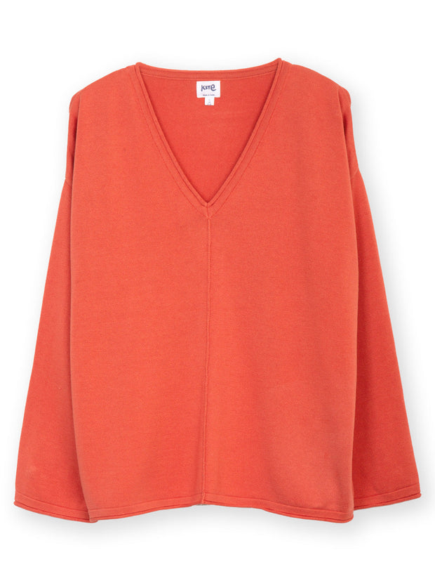 Loscombe knit jumper burnt orange