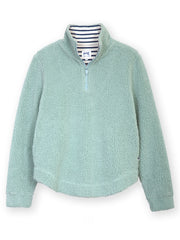 Purbeck 1/4 zip teddy fleece soft thyme