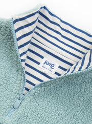 Purbeck 1/4 zip teddy fleece soft thyme