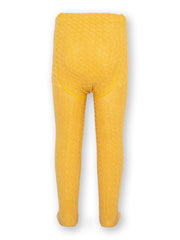 Cable tights ochre