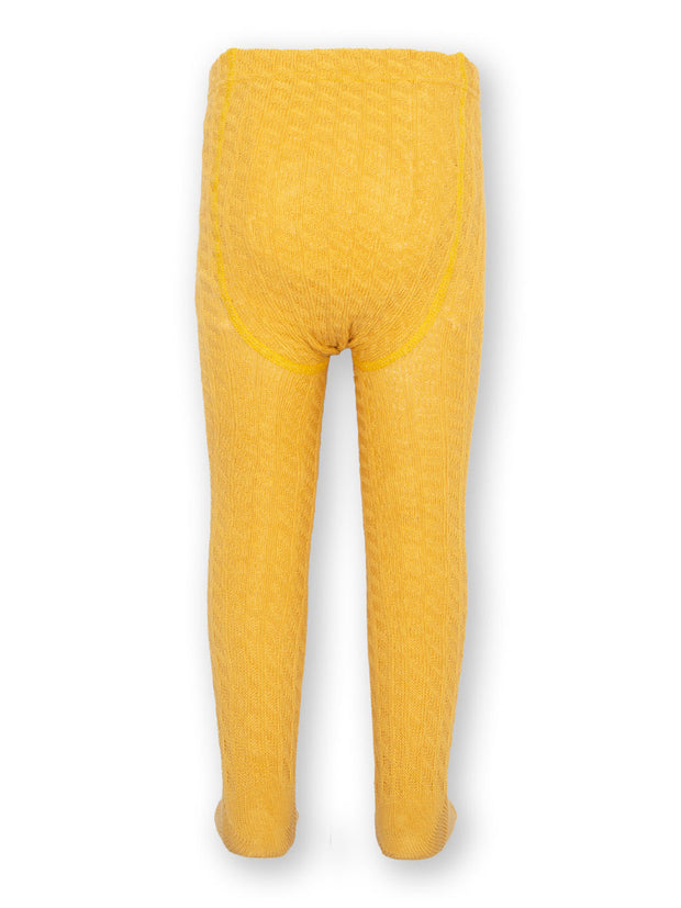 Cable tights ochre