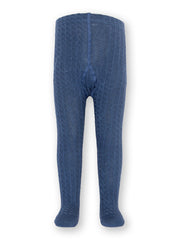 Cable tights navy
