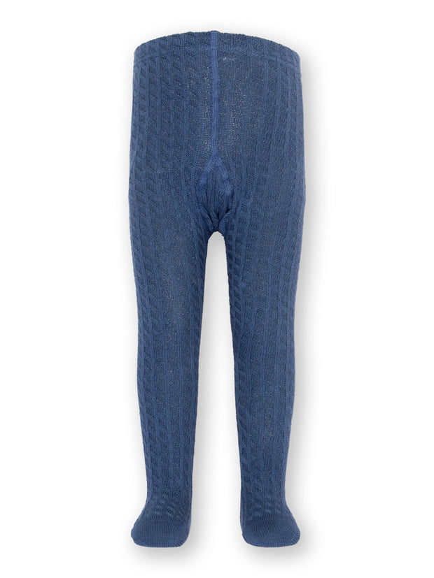 Cable tights navy