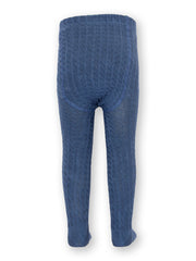 Cable tights navy