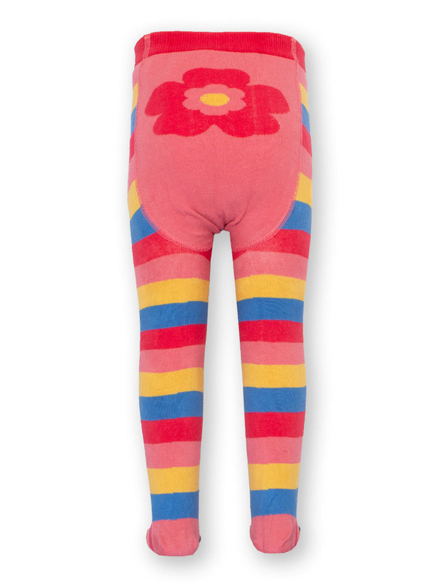 Stripy tights rose pink